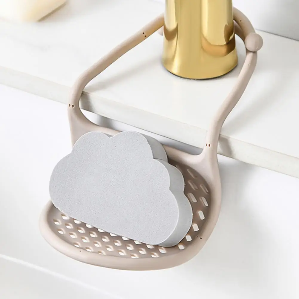 Kitchen Sink Organizer Bendable Sponge Holder for Kitchen Sink Adjustable Hanging Draining Rack Durable Plastic Sink for Home