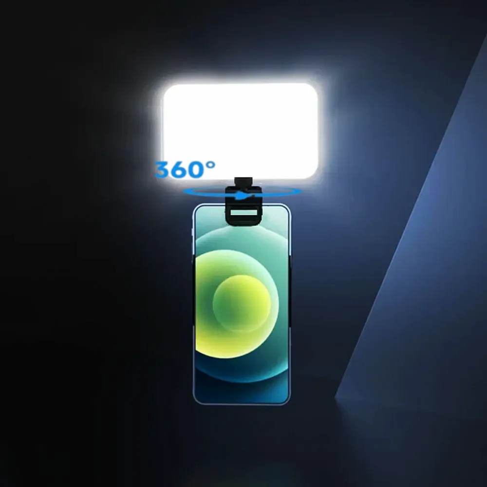 Bolso led selfie luz para iphone ipad celular portátil clipe flash preenchimento vídeo foto ringlight fotografia lâmpada