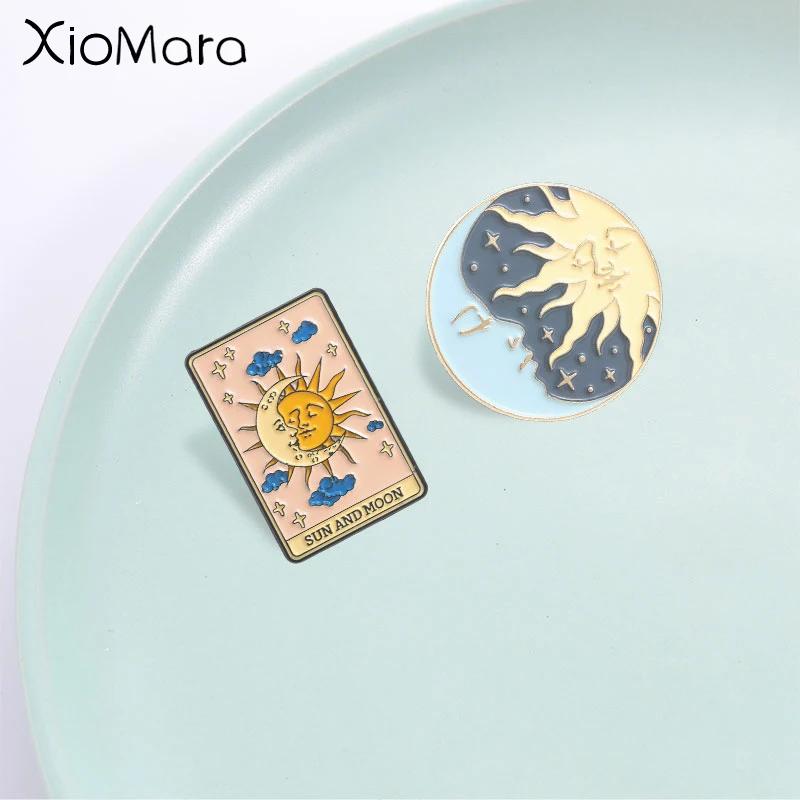 Vintage Mystical Tarot Enamel Pin,