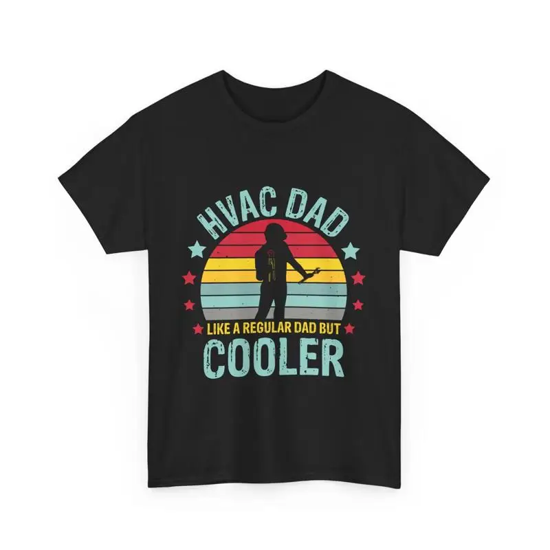 

HVAC Dad Like A Regular But Cooler T Shirt Vintage Retro For Tech
