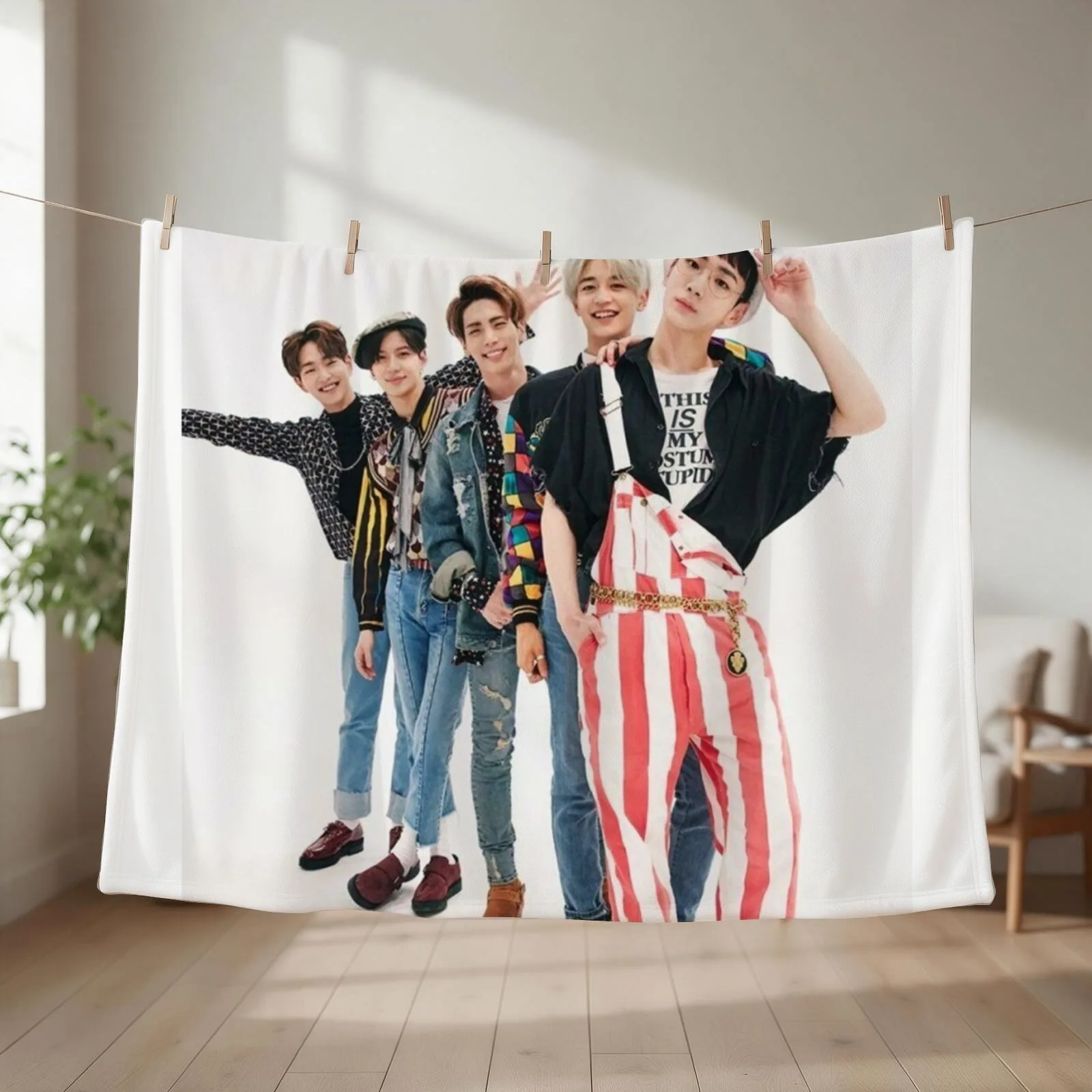 SHINee 1 of 1 Throw Blanket Sofa Throw For Decorative Sofa Furrys Hair Blankets