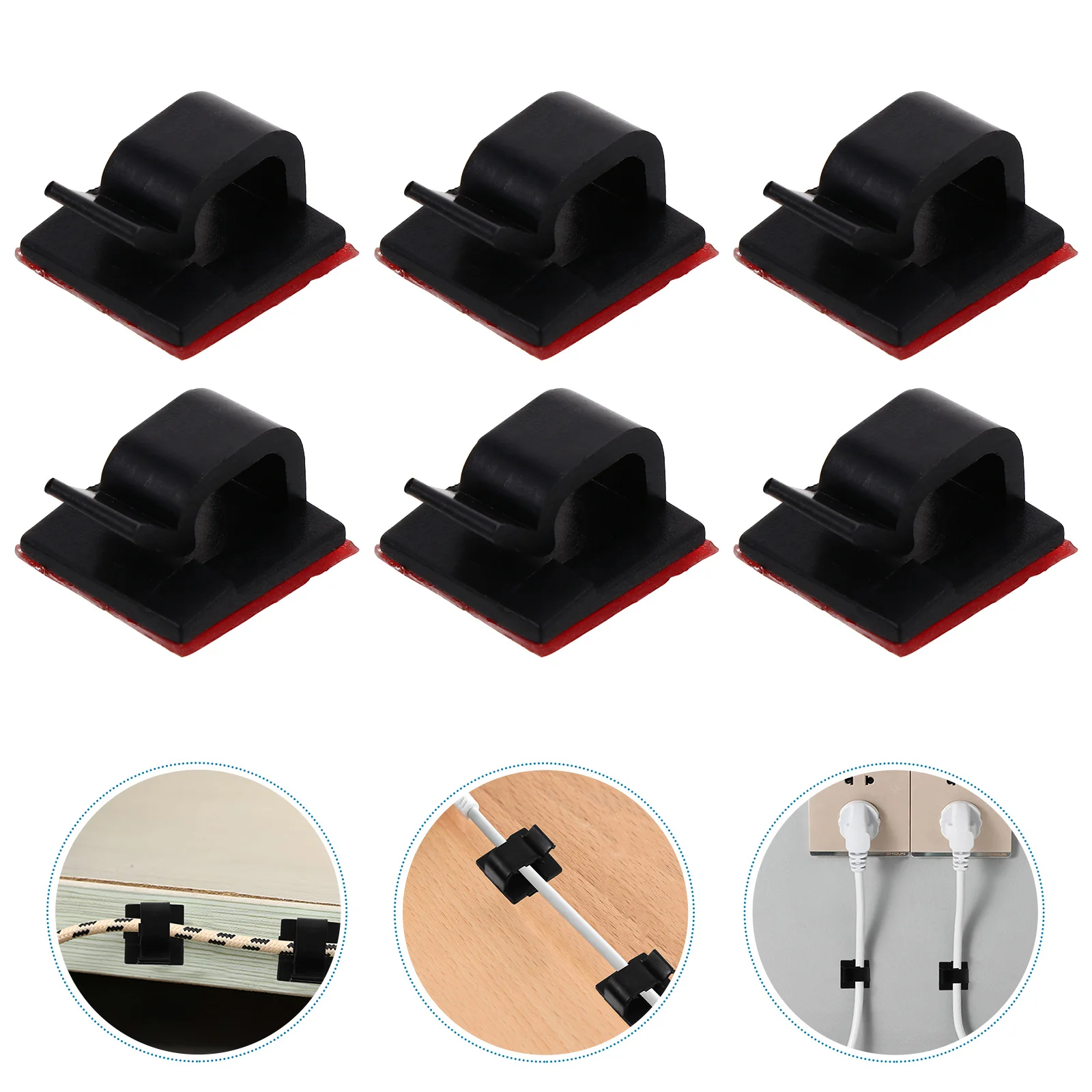 

20Pcs Cable Clips Adhesive Cable Management Holder Self-Adhesive Wire Organizer for Desk Charging Cables Wire Clips