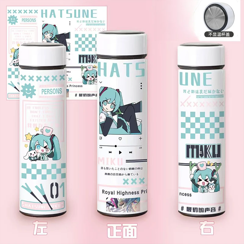 

Cartoon Anime Hatsune Miku Large Capacity Stainless Steel Portable Printed Thermos Cup Cute Girl Drinking Cup Birthday Gift
