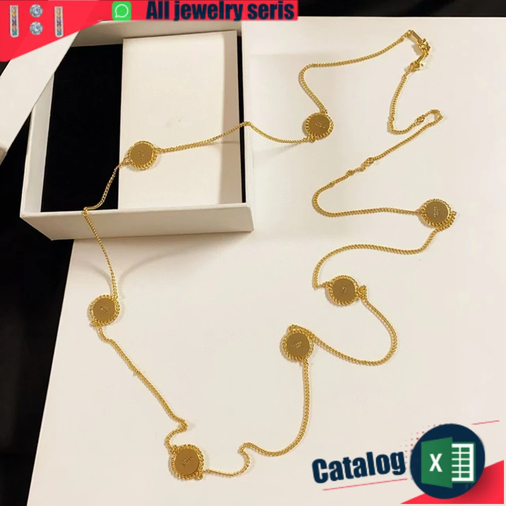 

Fashion Double Necklace Waist Chain Shared Chain Round Brand Long Sweater Chain Fashion for Women
