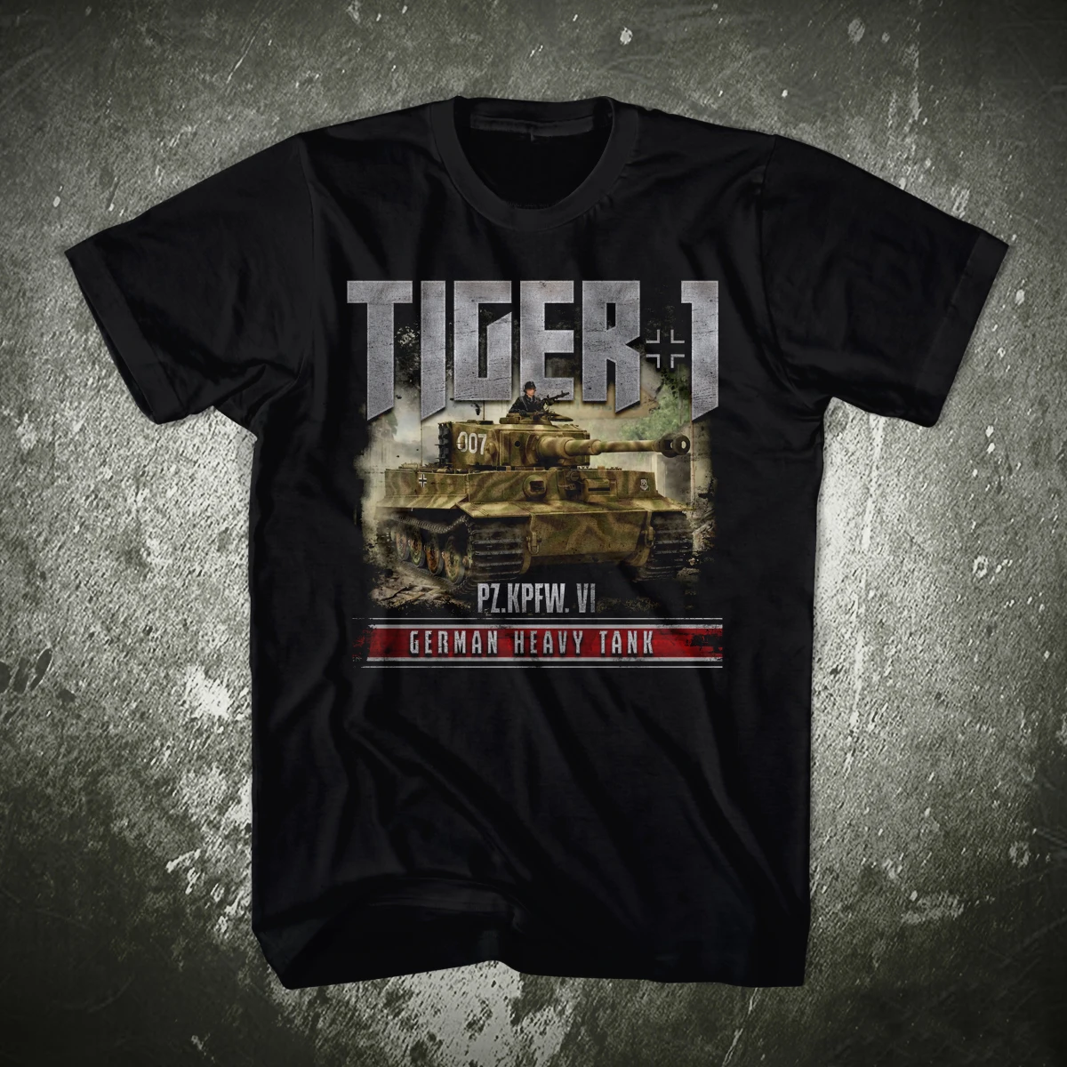 

WWII Wehrmacht Panzer VI Tiger I Tank T-Shirt 100% Cotton O-Neck Short Sleeve Summer Casual Mens T-shirt Retro Streetwear