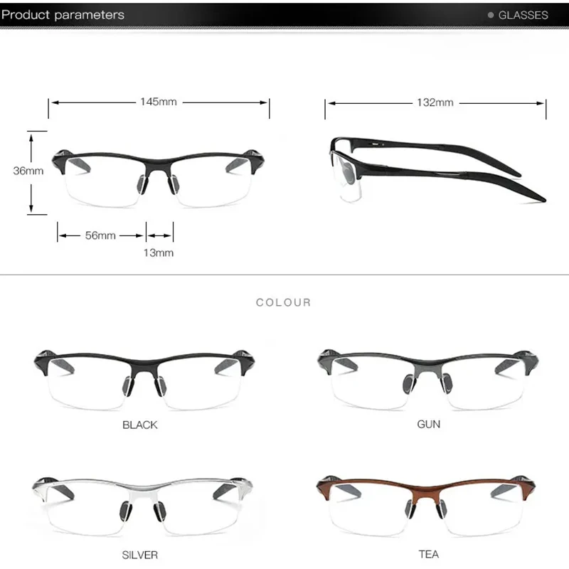 HDCRAFTER Aluminun Alloy Glasses Frame Men Prescription Optical Myopia Eyeglasses Frames Brand Designer Sunglasses frame