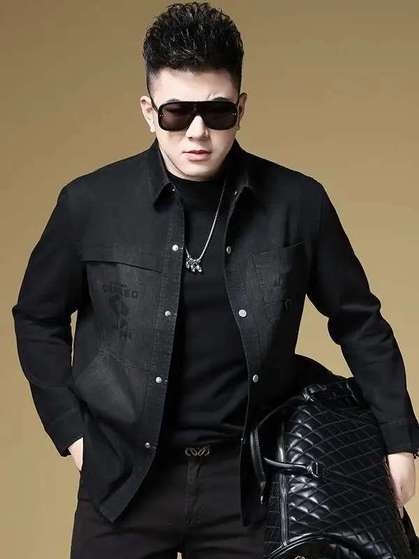 

Spring New Style Men's Denim Pure Cotton Long Sleeve Casual Shirt Trendy Outerwear Top Quality Comfortable Slim Fit Collar