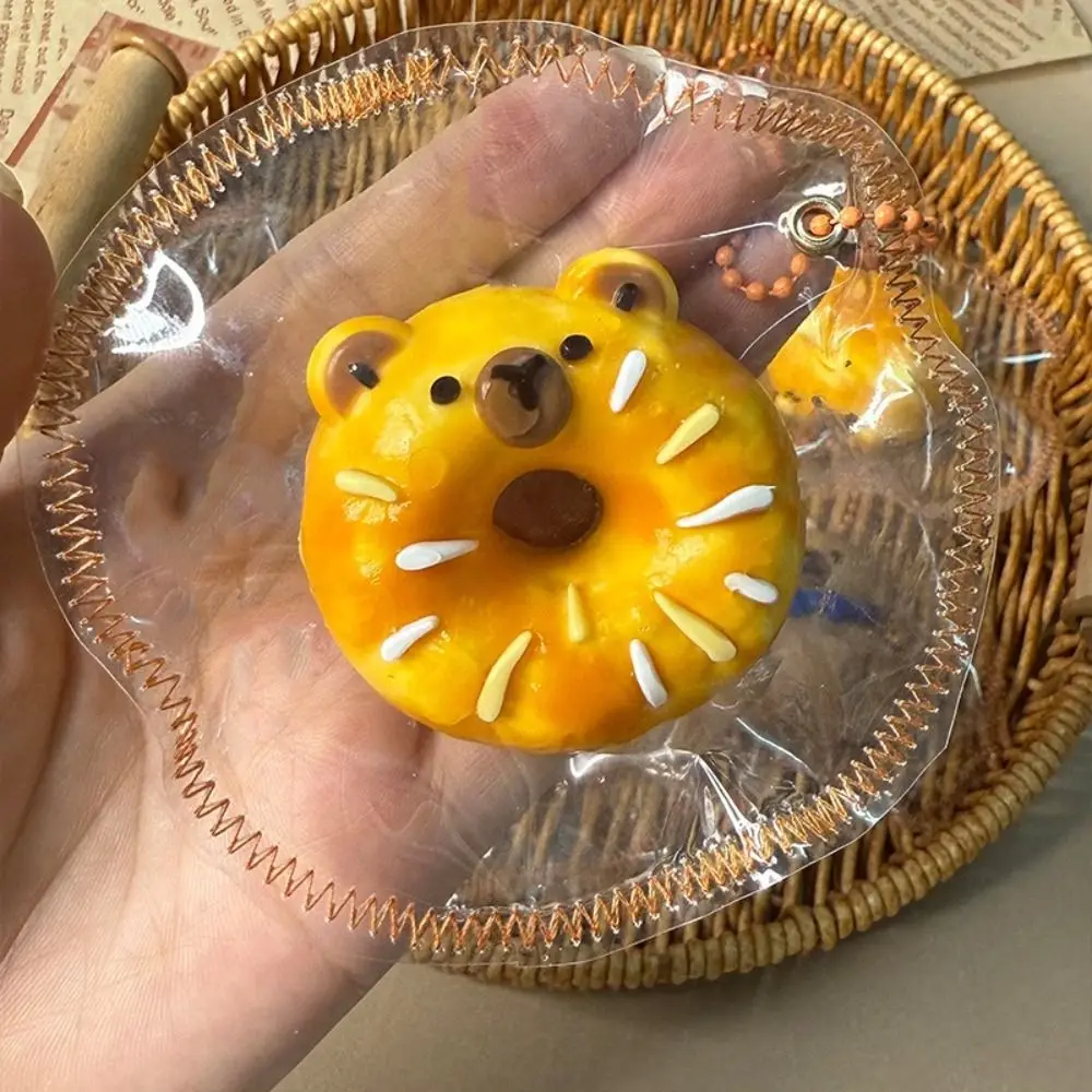 실리콘 소재 카피바라 핀치 토이 크림 머드 느낌 슬로우 라이징 스퀴즈 토이 슈퍼 감압 핀치 스트레스 해소 장난감