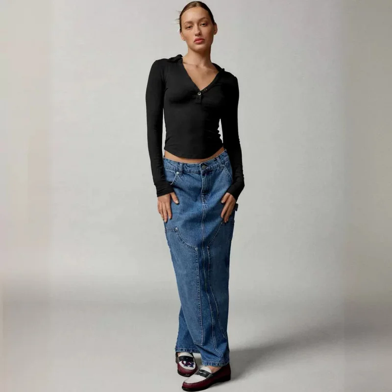 

New High-End Women'S Threaded Polo Collar Long Sleeved T-Shirt, Slim Fit Knit Sweater, Women'S Top, Summer High-End Feel