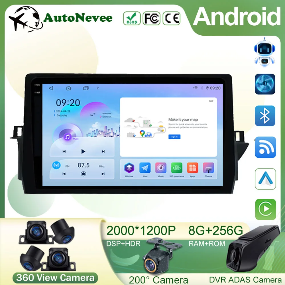 

Car Radio Android 15 Carplay Auto For Toyota Camry VIII 8 XV70 2020-2021 Multimedia Video Player Navigation GPS Stereo Head Unit