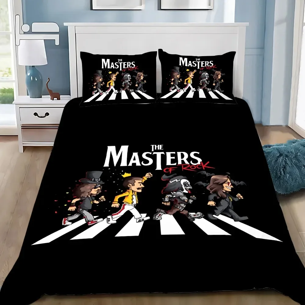 Fashion AC/DC Rock Band Duvet Cover Pillowcase Bedding Set Adult Boy Girl Bedroom Decoration Single Double Large Size