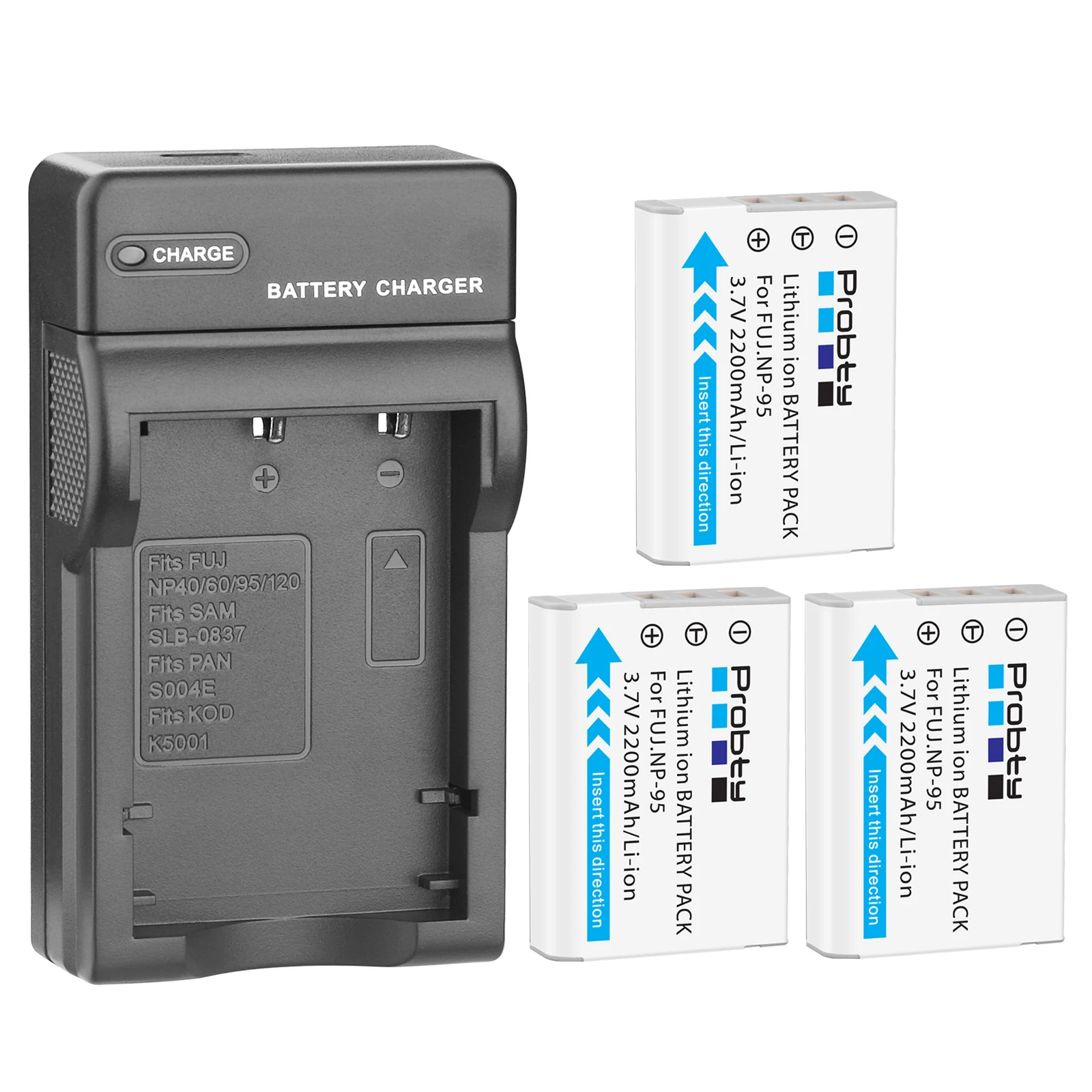 2200mAh NP-95 NP 95 Rechargeable Camera Battery For FUJIFILM FinePix F30 F31fd Real 3D W1 X-S1 X100 X100s