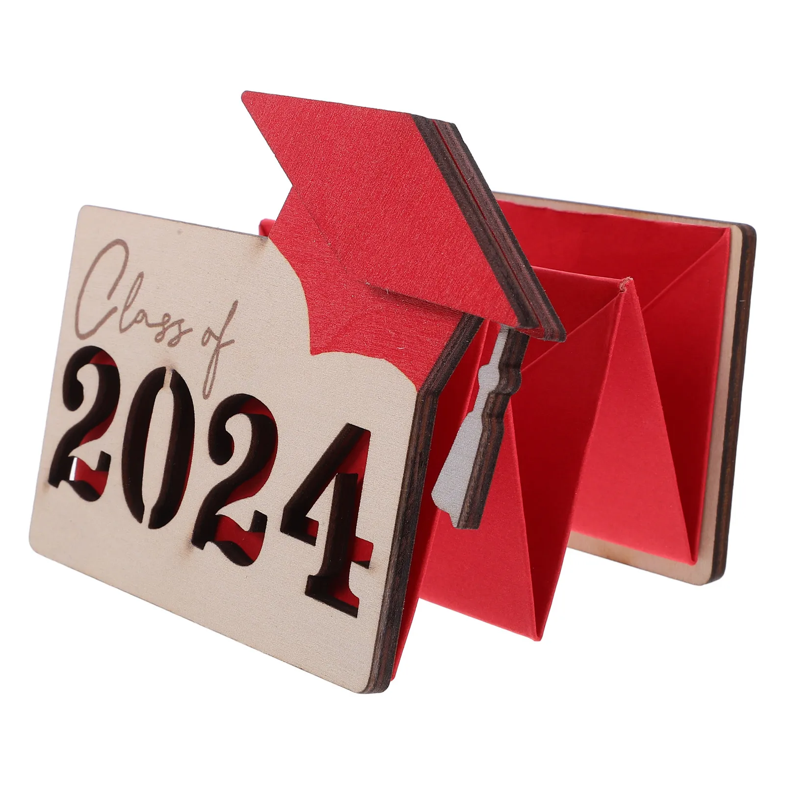 Graduation Wooden Card Holder Eco Friendly Solid Wood Compact Credit Card Organizer Gift