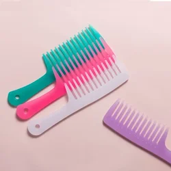 Large Wide-tooth Hair Comb Curly Hair Comb Women Plastic Smooth Hair Brush No Knot Thickened Hairdressing Comb Styling Tools