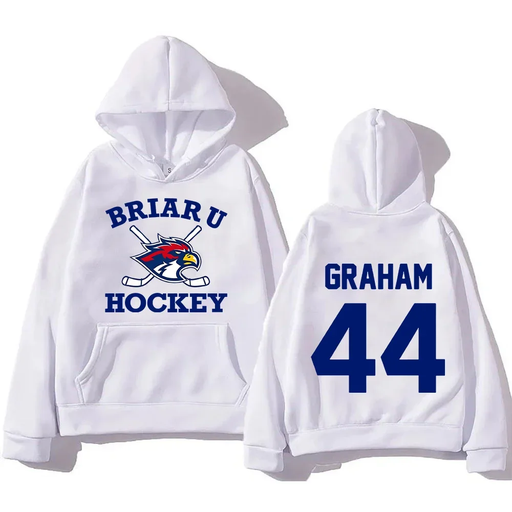 Briar University Hockey Graham 44 Hoodie Unisex Two Side Graphic Print Pullover Men Women Casual Autumn Winter Hooded Sweatshirt