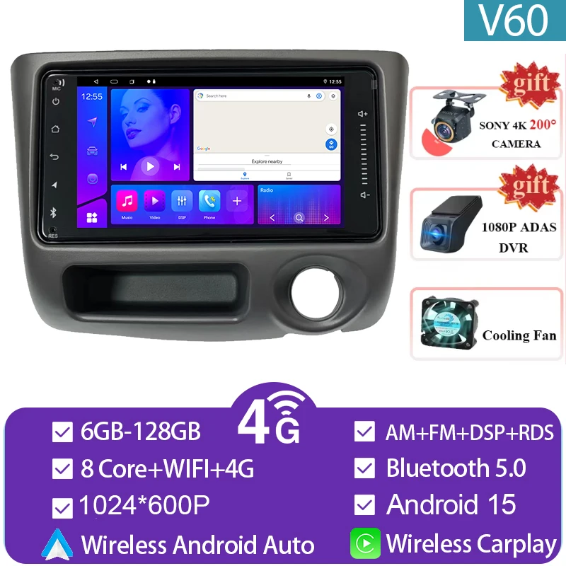 Autoradio Autoradio Voor Toyota Vitz XP10 Yaris Platz Echo 1999-2005 Multimedia Speler Video Carplay Android Auto BT Geen 2din DVD