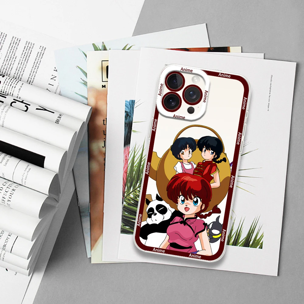 Anime For Samsung S20 S21 S22 S23 S24 Fe Plus Ultra Shockproof Phone Case R-Ranma  Transparent Border Shell