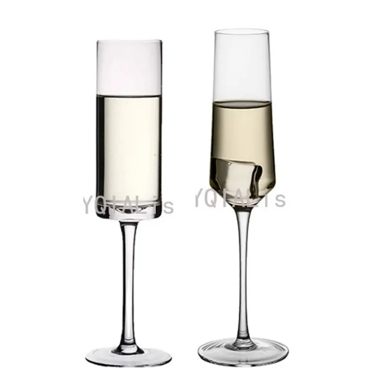 100-200Ml Goblet Champagne Glass Unleaded Crystal Wine Cup Sweet Wine Glass Sparkling Wine Glass Bar Family Drinkware