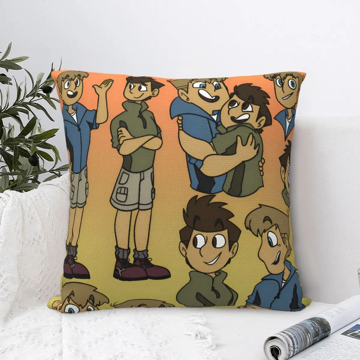 Wild Kratts Chris Kratt Pillow Case Cute Funny Pillow Cover Soft Custom Cushion Cover Pillowcases For Sofa Home Decoration