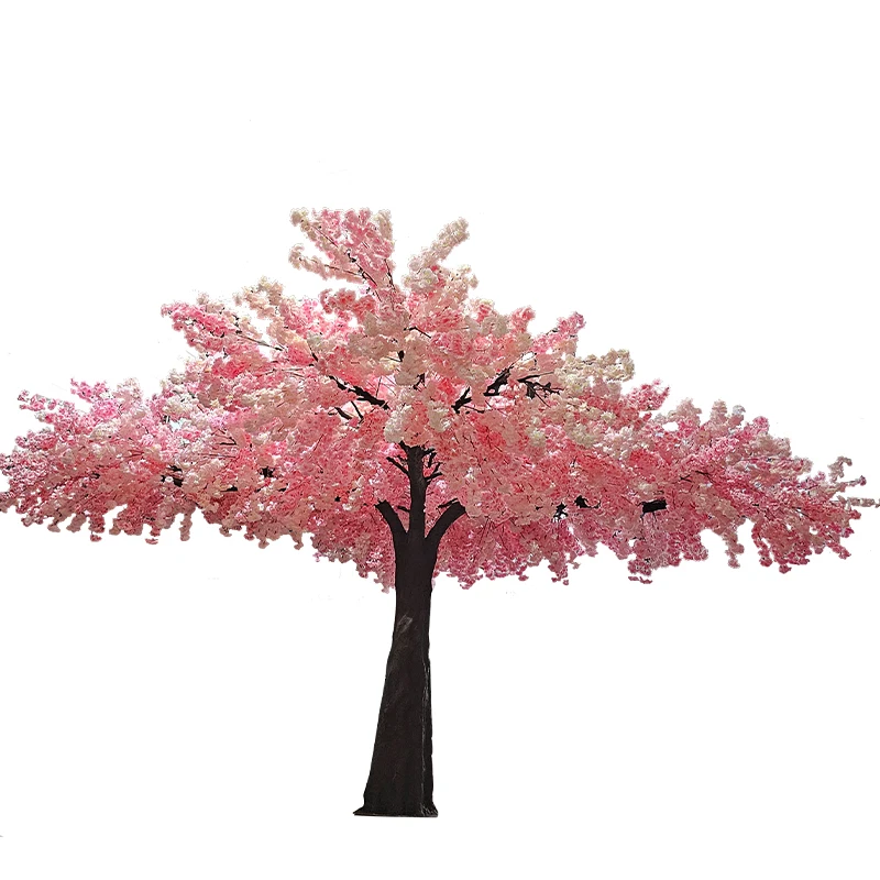 Custom-Made New Pink Fake Sakura Artificial Fiberglass Trunk Cherry Blossom Tree for Outdoor Christmas Easter Wedding Decoration