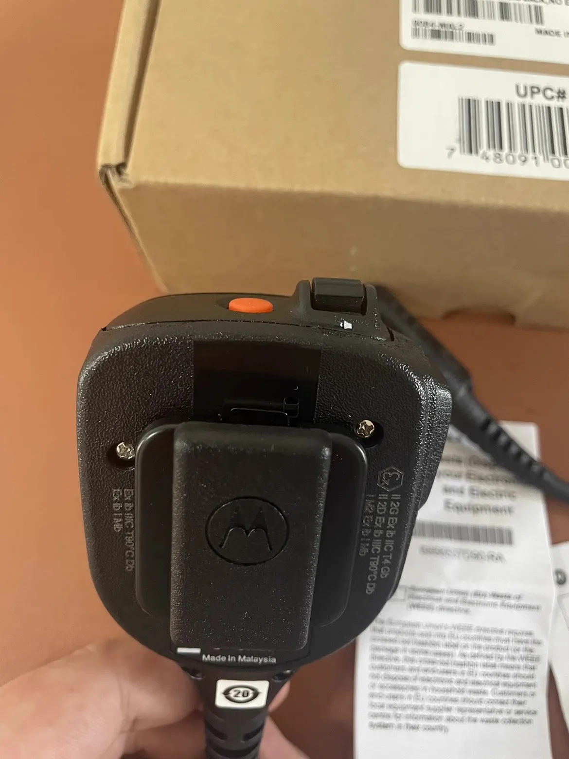 Para Xir P6600i Xir P6620i Mtp3150 Mtp3250 Walkie Talkie intercomunicador a prueba de explosiones con micrófono de mano y hombro PMNN4076A