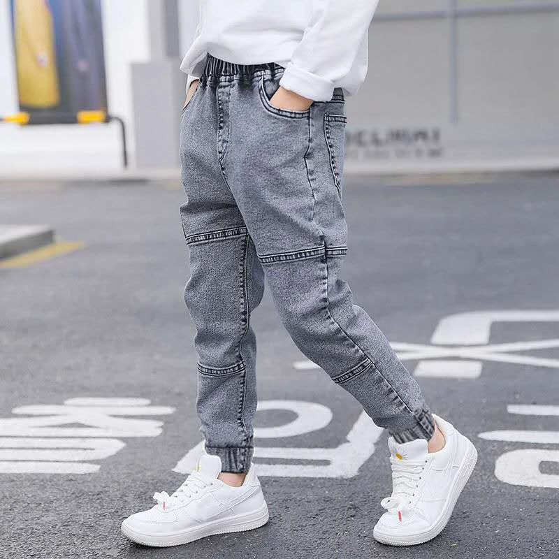 IENENS Skinny Jeans Kids Slim Pants Boys Stretch Jeans Casual Trousers 4 5 6 7 8 9 10 Years Child Clothes Pencil Pants