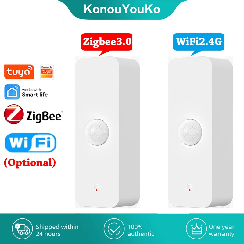 Tuya WiFi Zigbee3.0 PIR Motion Sensor Smart Home Human Presence Sensor Infrared Detector Security Protection Smart Life APP