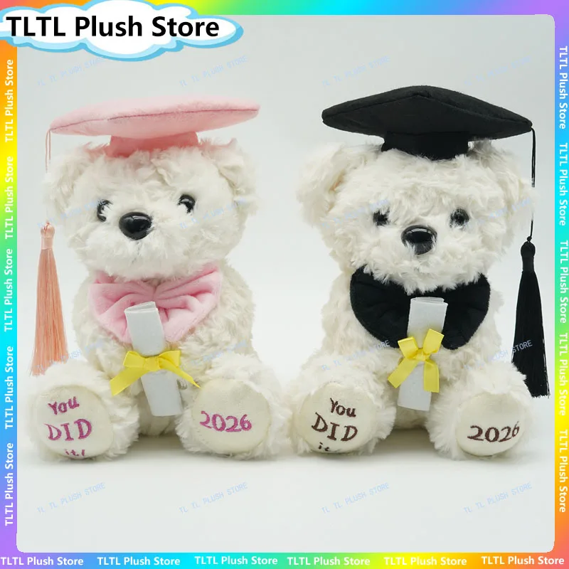 

Плюшевый мишка-выпускник 2026 года: милый мягкий плюшевый медведь, кукла-выпускник, подарок для пары, подарок на выпускной, для выпускной церемонии