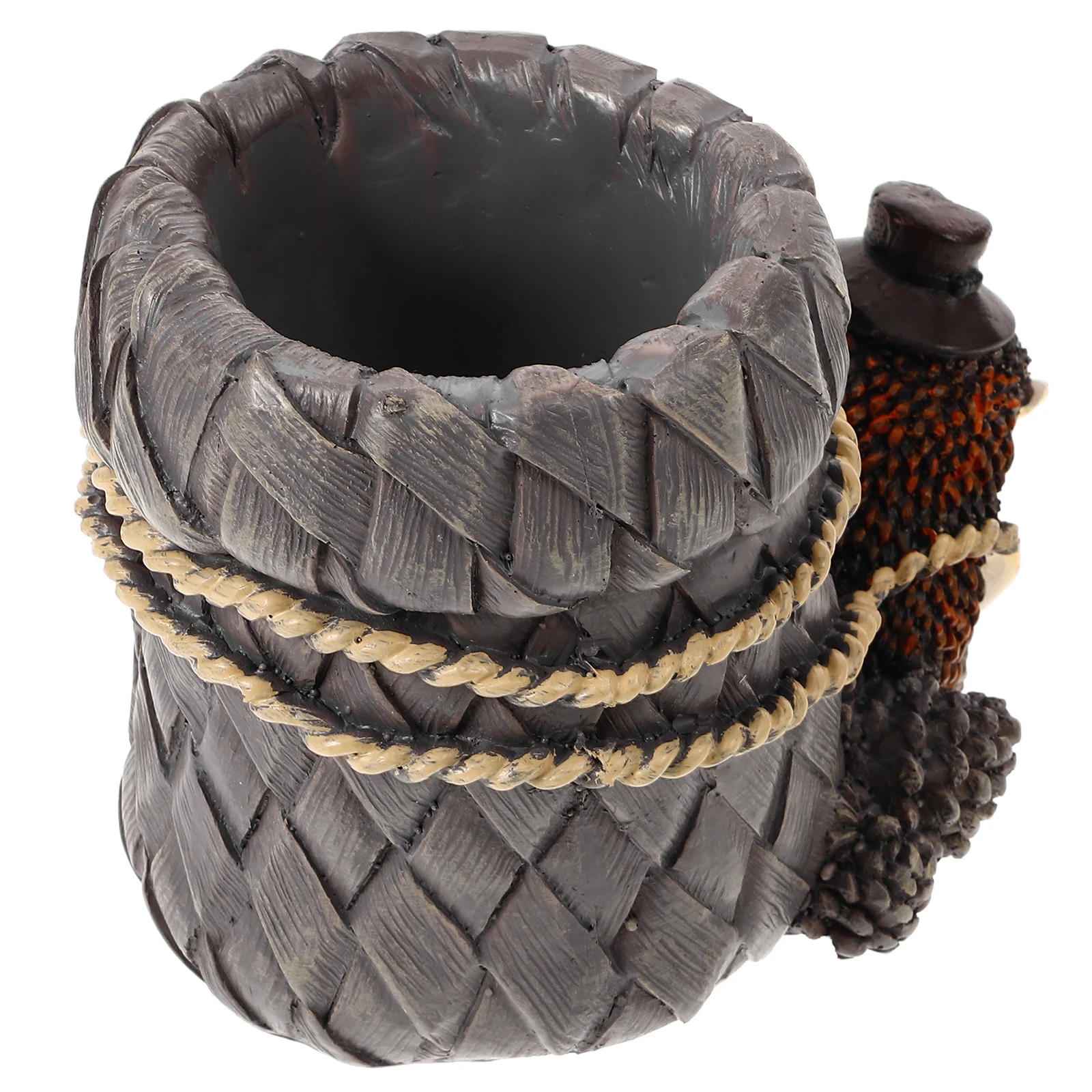 

Resin Hedgehog Pen Holder Creative Cartoon Desktop Organizer Multi-Purpose Storage Container for Stationery Makeup Brushes