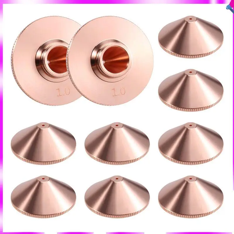 N96R 10 قطعة فوهات القطع بالليزر D28 1.0 لآلة قطع الألياف Raytools Precitec WSX طبقة واحدة فوهة مطلية بالكروم