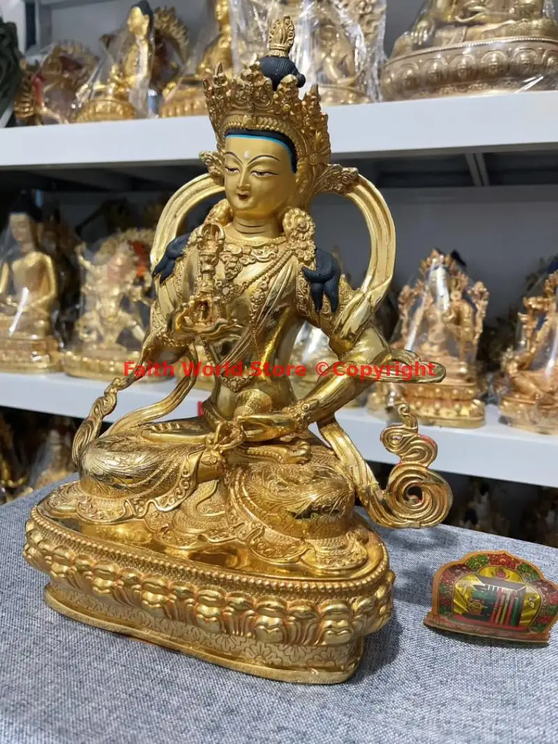

25% off 2024 gilding Tibet Buddhist scriptures Vajrasattva Vajra Buddha statue subdue demon monsters protection temple worship