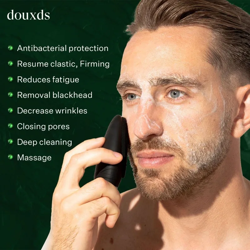 douxds Flex™ Pro Vibrating Face Brush, Electric Scrubber, Scrubber for Men, Flex™ Brush, Men's Skin Care