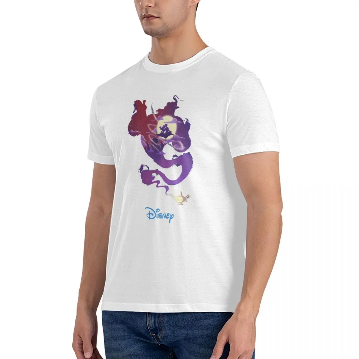 Arabian Night Journal Men's T Shirts Disney Aladdin Cartoon Film Unique Tees Short Sleeve O Neck T-Shirts 100% Cotton Clothes