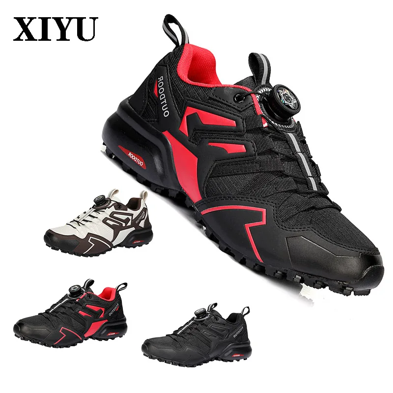 

XIYU Hiking Shoes Running Off-road Fashion Casual Shoes Lace-up Outdoor Hunting Tactical Men's Motorcycle Non-slip Riding Shoes