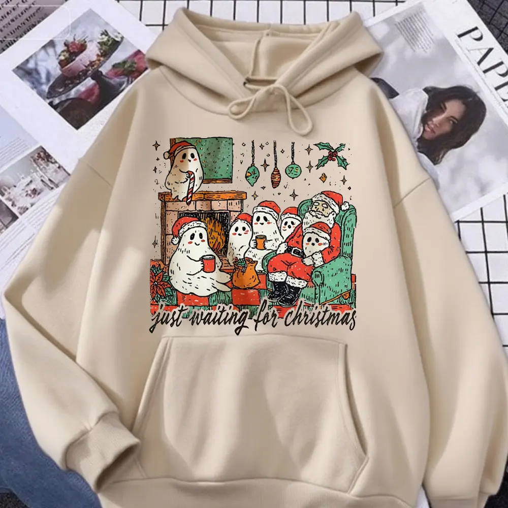 

Рождественский свитер, женский праздничный пуловер с Санта-Клаусом, уютный свитер-толстовка с длинными рукавами для рождественской вечеринки, женские толстовки