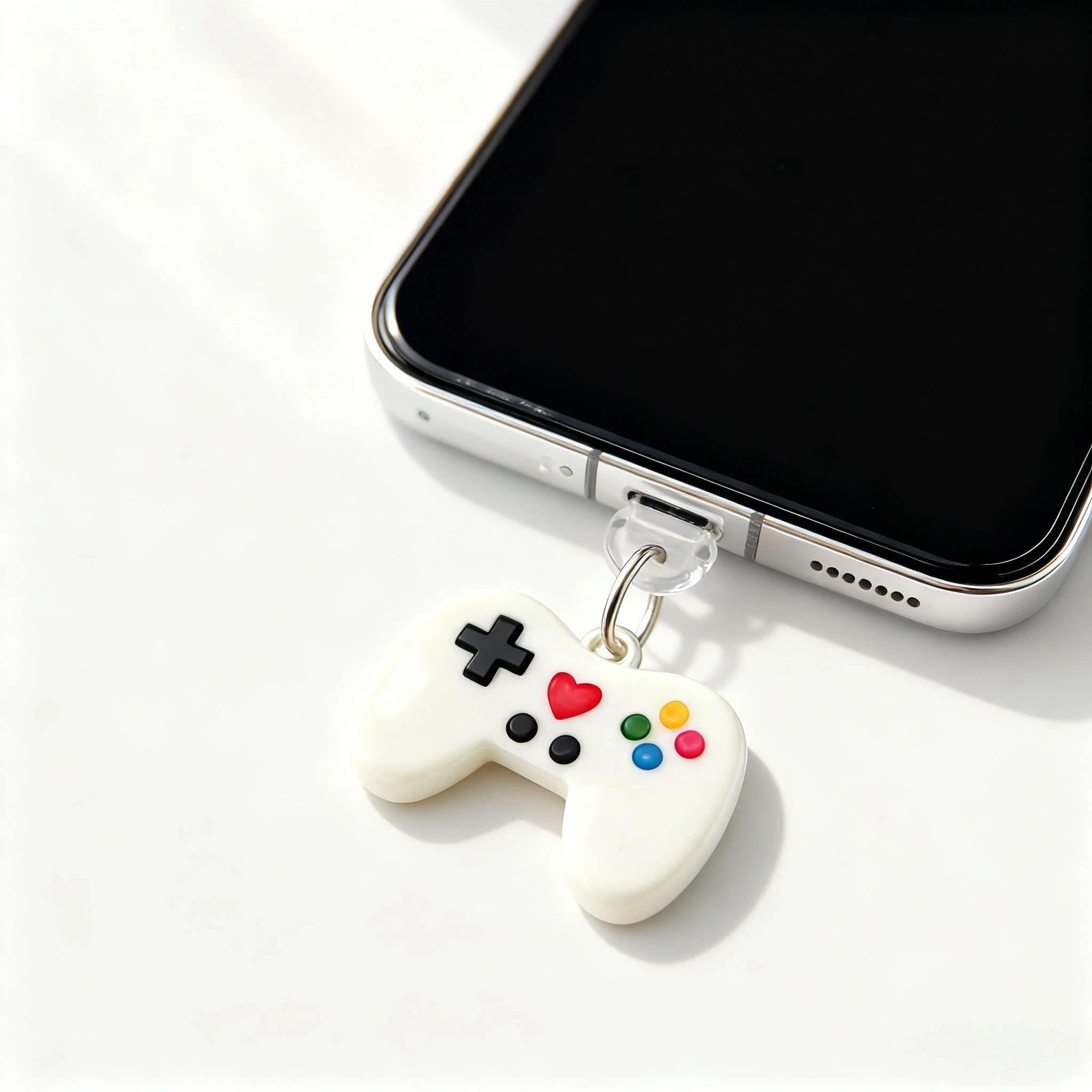 Fun Game Controller Dust-Proof Phone Charm, Exclusive Gamer Accessory, E-Sports Style Phone Decoration, Exquisite Phone Gadget, Gift Ornament for Iphone/Type-C Interface