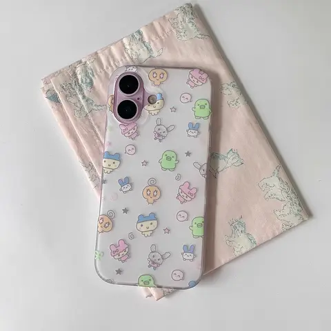 Ins Tamagotchi Cartoon Kawaii Phone Case for Oppo Realme C71 C75 C65 C63 15 15T 14 13 12  C35 C33 Pro Plus 4G 5G Texture Cover