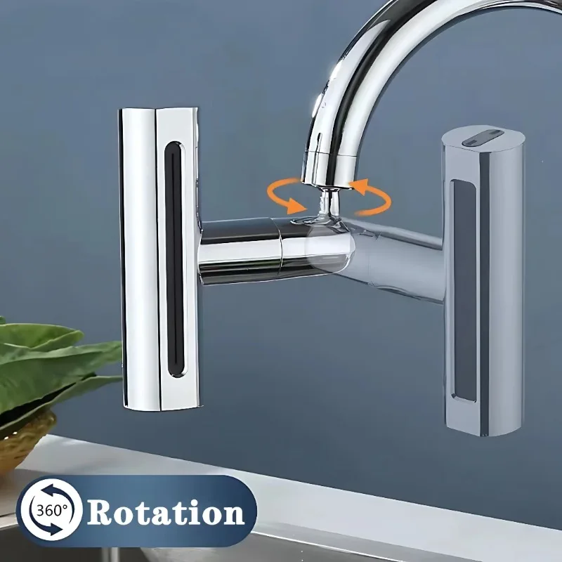 1PC 4 Function Kitchen Sink Faucet Rotating Dishwashing Spout Shower Spray Waterfall Aerator for Vegetable Cleaning