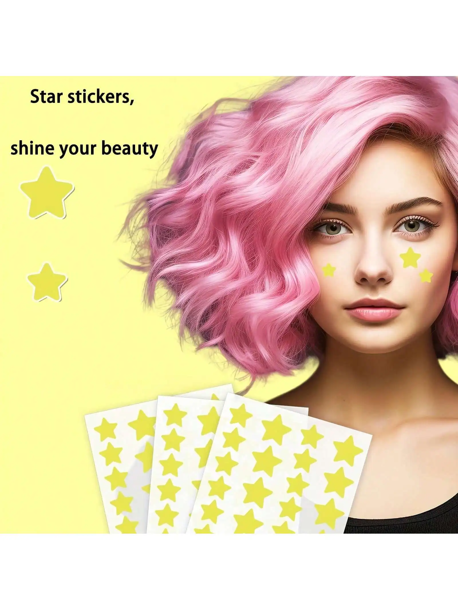 แผ่นแปะสิวบนใบหน้ารูปดาวสีเหลือง 400/200 ชิ้น/กล่อง แผ่นแปะสิวไฮโดรเจลที่อ่อนโยนและไม่ระคายเคือง จําเป็นต้องปกปิดสิว