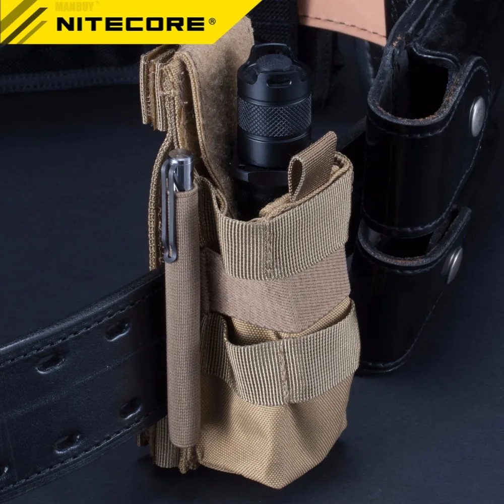 NITECORE NCP40 Tactical Holster Flashlight Holder Case Pouch 1000D Nylon Professional Outdoor Hunting Equipment Accessory 2COLOR