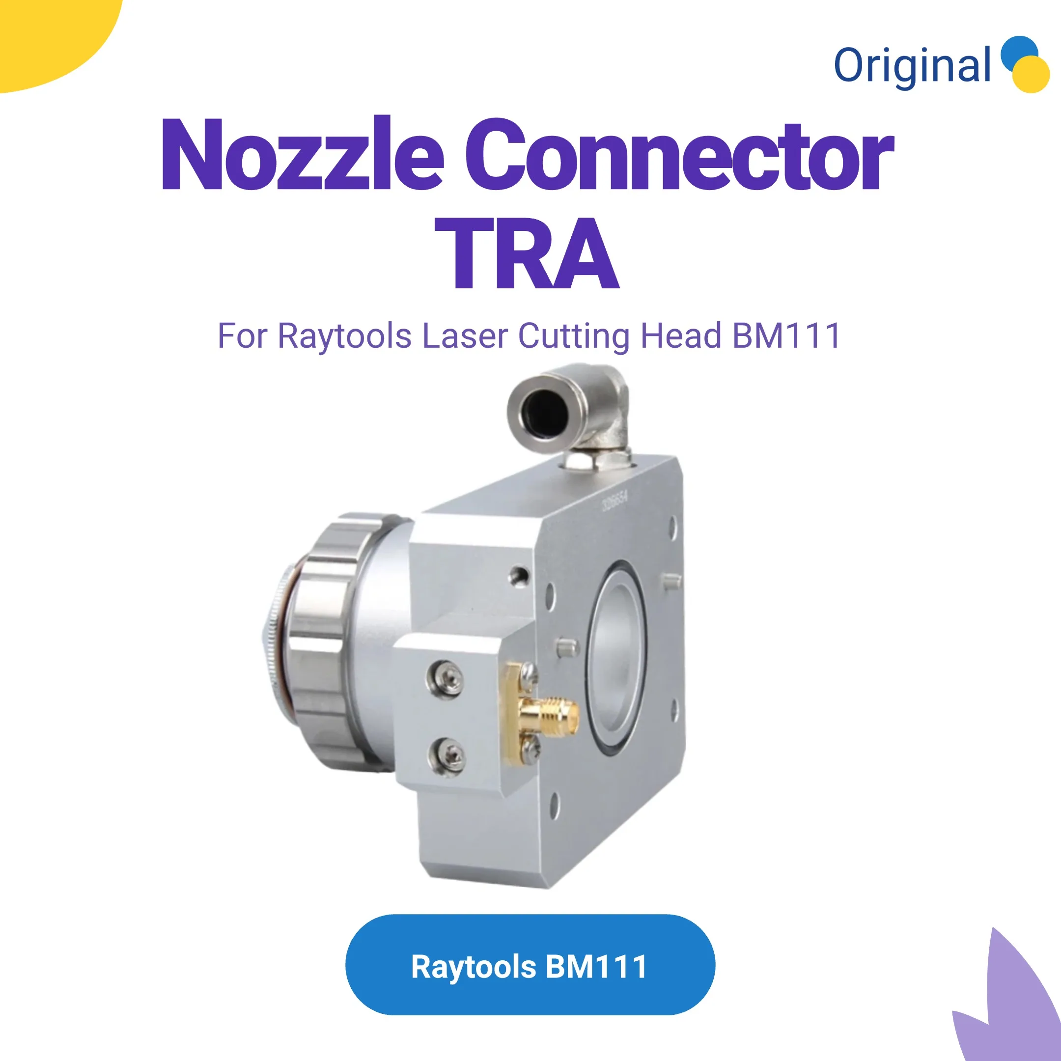 Header Raytools Original BM111 Nozzle Connector TRA 120AG1700B For Raytools BM110 BM111 Fiber Laser Cutting Machine