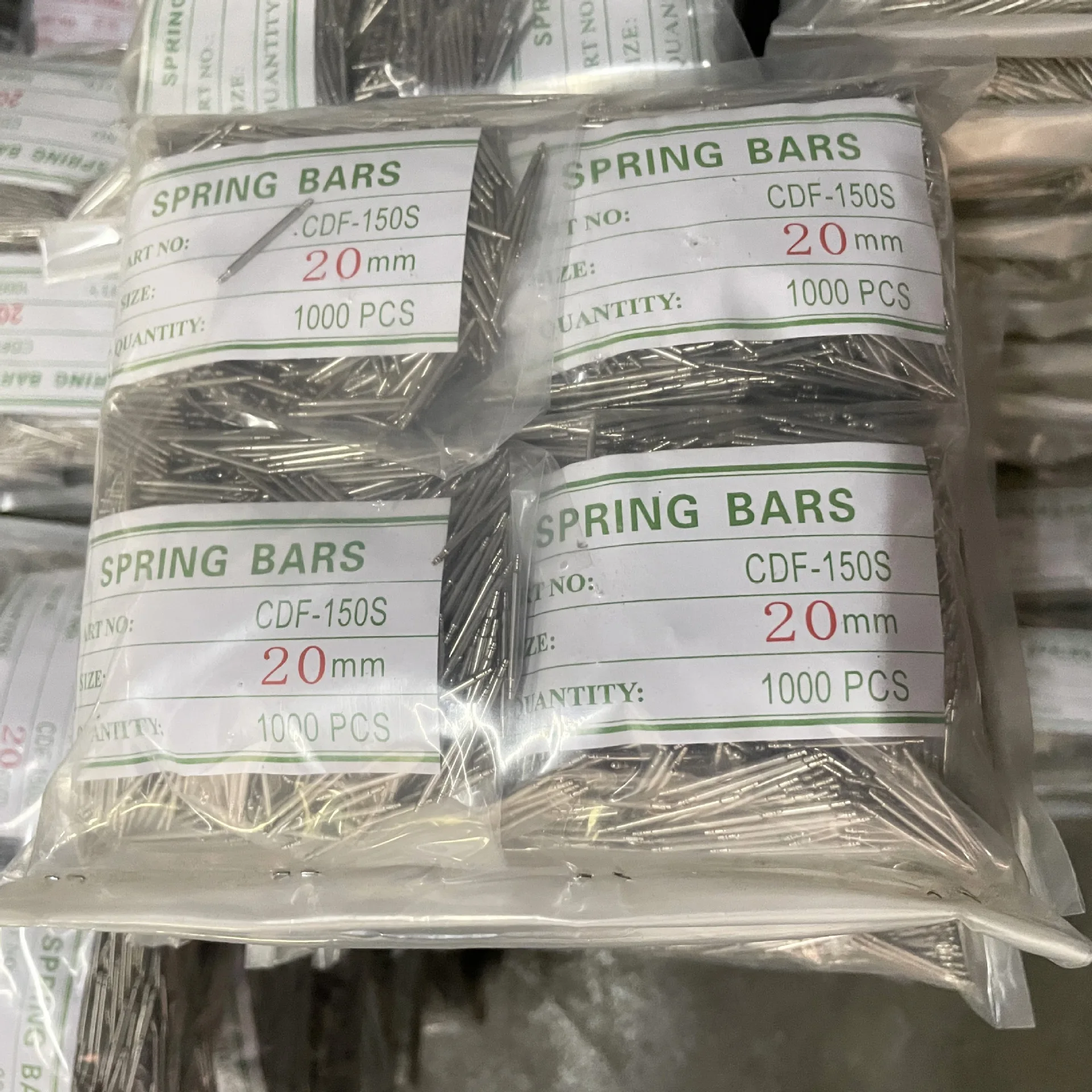 1000Pcs/Bag Spring Bar Pins Diameter 1.5mm Universal Stainless Steel Watch Band Link Pins Watch Straps Adapter Watch Accessories