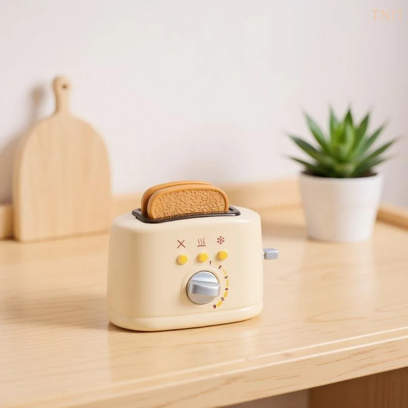 

[J] 1 Set Doll House Accessories 1:12 Dollhouse Miniature Coffee Machine Egg Beater Bread Machine Home Appliances Decor Toy