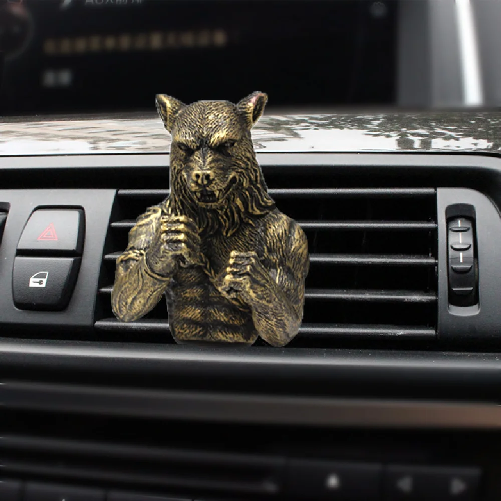 Lion, Gorilla, Leopard Man Three Piece Aromatherapy Car Interior Decoration, Air Outlet Decoration