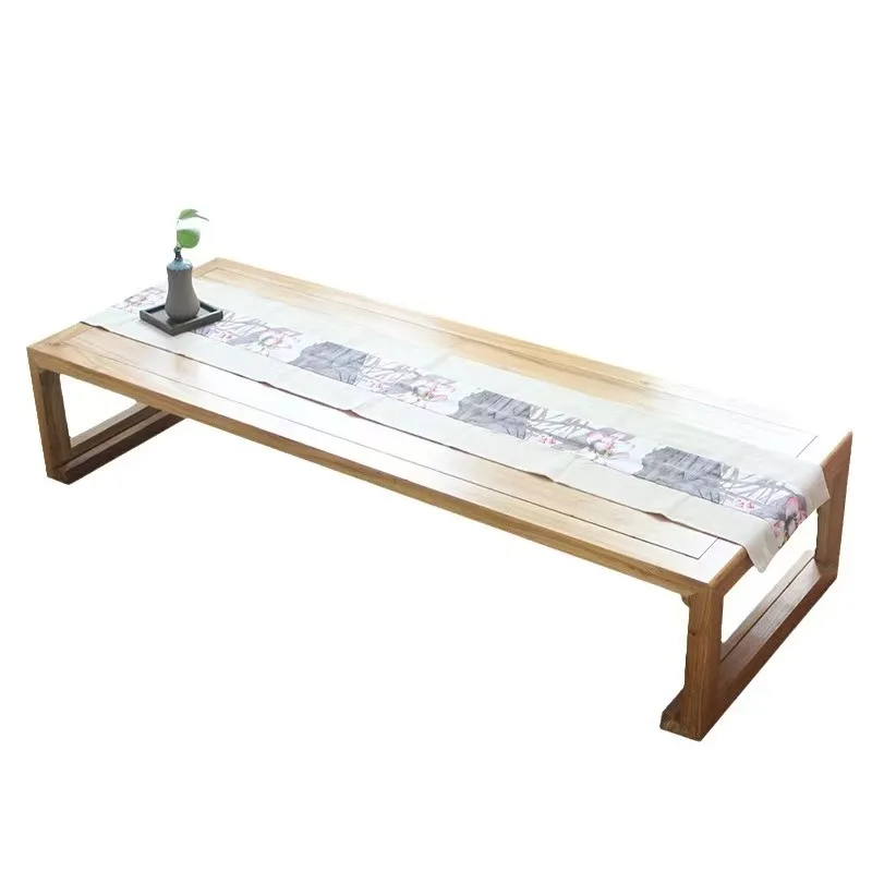 

#Solid Wood Tea Table, Kang Table, Bay Window Table, Low Table Small Coffee Table New Chinese Zen Style Old Elm Wood Dining