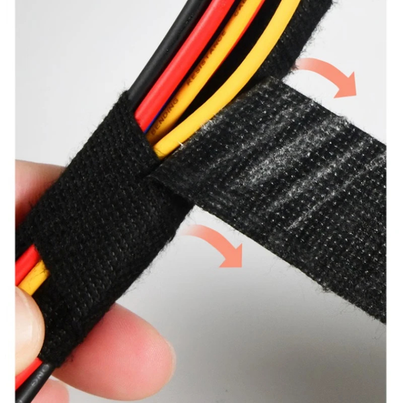 3 قطع من شريط الفانيلا الأسود المقاوم للاهتراء ومقاوم لدرجات الحرارة العالية، شريط أسلاك السيارات