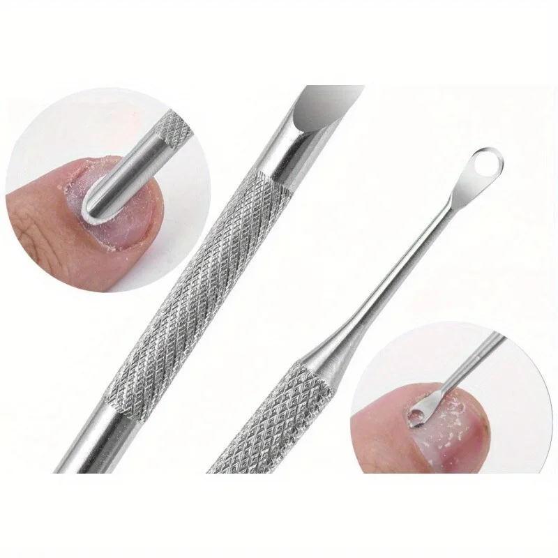 2 قطعة برأسين مسمار الفن الصلب دفع الجبهة الرمال فرك منصات حدوة الحصان تقشير مسمار إصلاح السطح فقط دفع مسمار أداة فنية #2