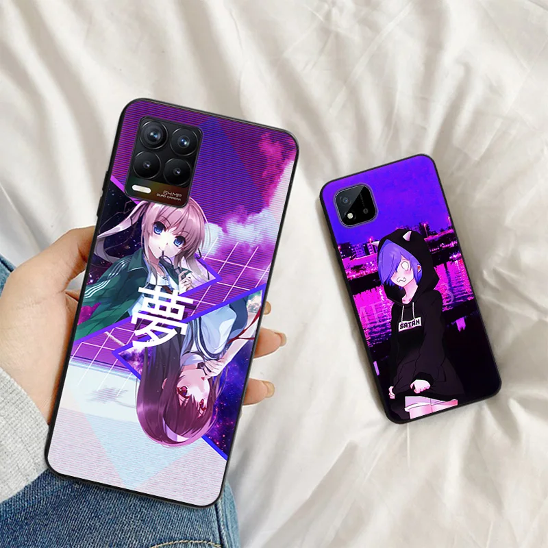 Soft Phone Cases For Pixel 8a 7a 6a 7 6 8 LEWD Girl Vaporwave Art Honor X8b X9b X7b 70 90 X6 X7 X8 X9 A Magic5 Black Matte Cover