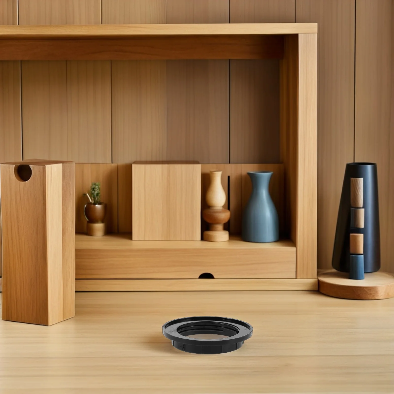 

42Pcs Black Bakelite Full Thread Retaining Rings Lamp Holder Replacement Parts for E26 E27 Socket Shade Rings Light Fixtures