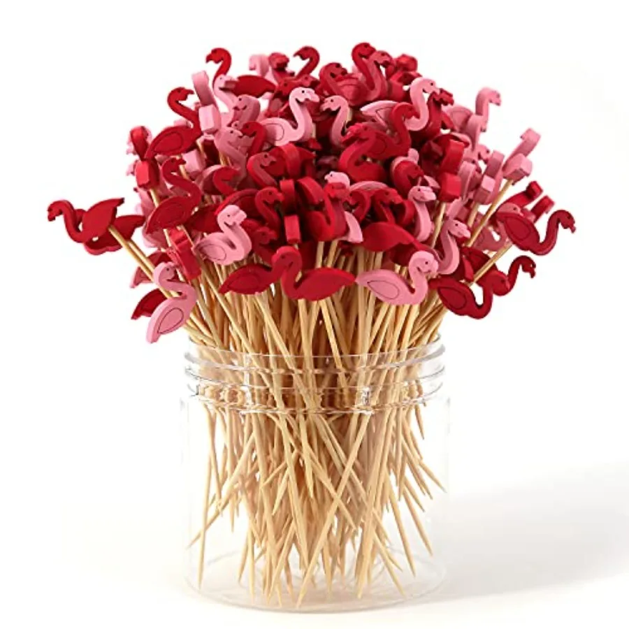 

Bamboo Cocktail Picks 200 Pack Toothpicks 4.7 Inch Cocktail Sticks for Appetizers,,Cheese, Drinks, Party Supplies